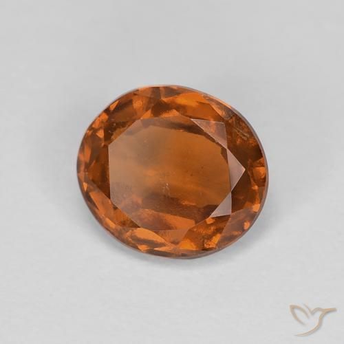 granada hessonita Medium Dark-Orange Natural 1.21ct, oval, VS