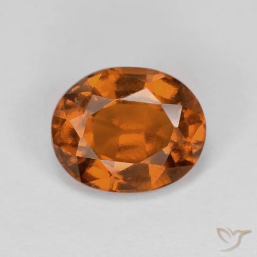 1.21ct Natural laranja avermelhado granada hessonita, oval, VS