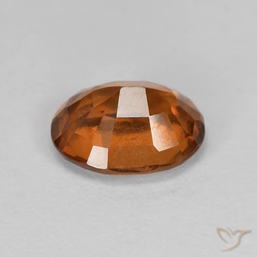 granada hessonita laranja avermelhado Natural 1.21ct, oval, VS