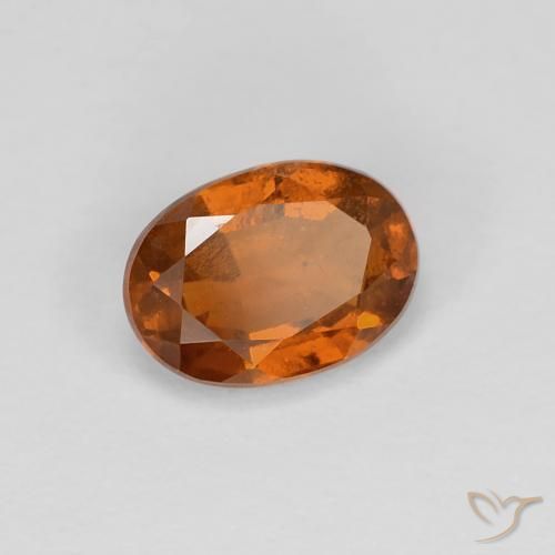 granada hessonita Laranja Profundo Natural 0.95ct, oval, VS