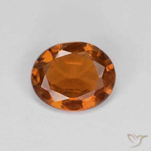 0.91ct Natural âmbar laranja granada hessonita, oval, VS