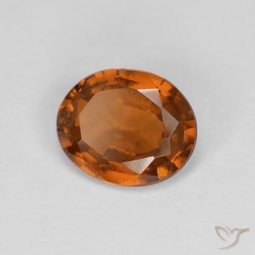 granada hessonita âmbar laranja Natural 0.91ct, oval, VS