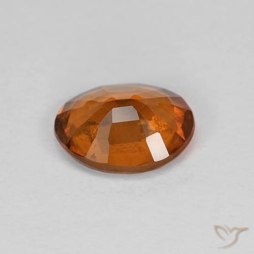 granada hessonita âmbar laranja Natural 0.91ct, oval, VS