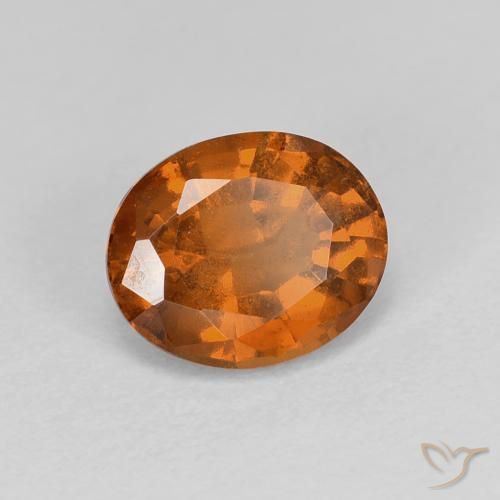 granada hessonita âmbar laranja Natural 1.74ct, oval, VS