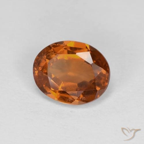 granada hessonita Medium Dark-Orange Natural 1.19ct, oval, VS