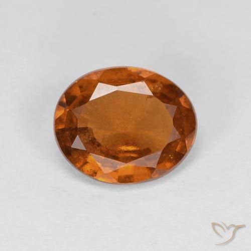 1.29ct Natural Laranja Profundo granada hessonita, oval, VS