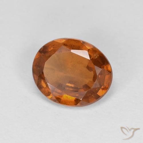 granada hessonita Laranja Profundo Natural 1.29ct, oval, VS