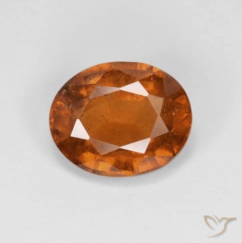 2.54ct Natural laranja avermelhado granada hessonita, oval, VS
