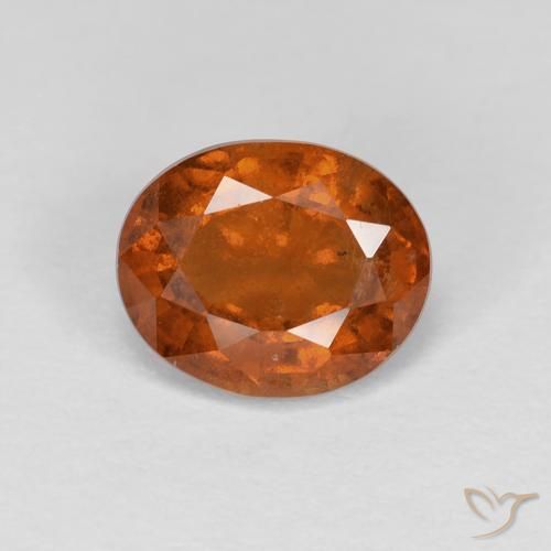 1.49ct Natural âmbar laranja granada hessonita, oval, VS