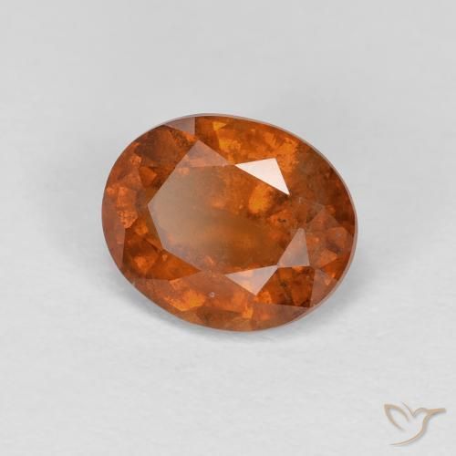 granada hessonita âmbar laranja Natural 1.49ct, oval, VS