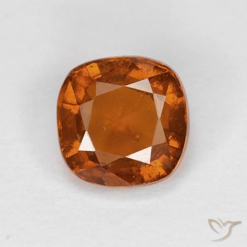 1.00ct Natural Medium Dark-Orange granada hessonita, Almofada, VS