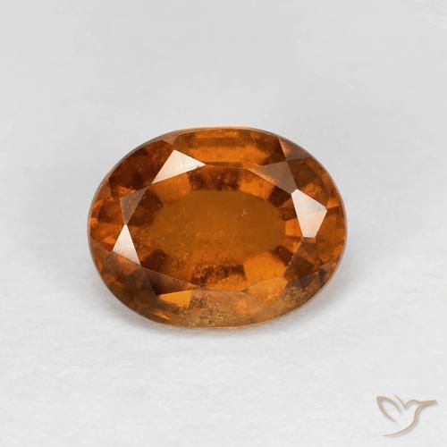 granada hessonita Medium Dark-Orange Natural 1.79ct, oval, VS