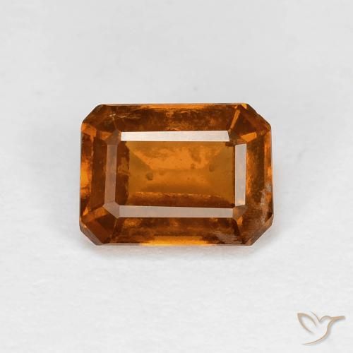 1.27ct Natural Laranja Profundo granada hessonita, Corte Esmeralda, VS