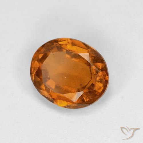 granada hessonita Laranja Profundo Natural 1.59ct, oval, VS