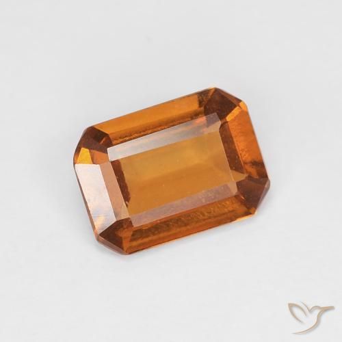 granada hessonita Laranja Médio Natural 0.97ct, Corte Octógono / Esmeralda, VVS-VS