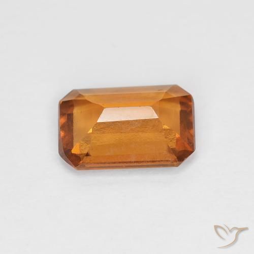 granada hessonita Laranja Médio Natural 0.97ct, Corte Octógono / Esmeralda, VVS-VS