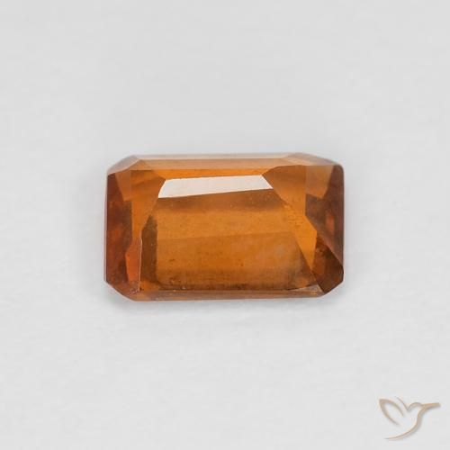 granada hessonita Laranja amarelado Natural 1.08ct, Corte Octógono / Esmeralda, VVS-VS