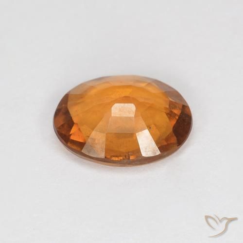 granada hessonita Laranja acastanhado Natural 1.11ct, oval, VVS-VS