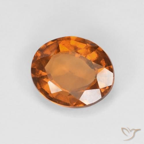 granada hessonita Medium Dark-Orange Natural 1.60ct, oval, VVS-VS
