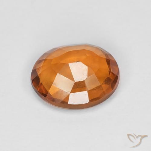 granada hessonita Medium Dark-Orange Natural 1.60ct, oval, VVS-VS