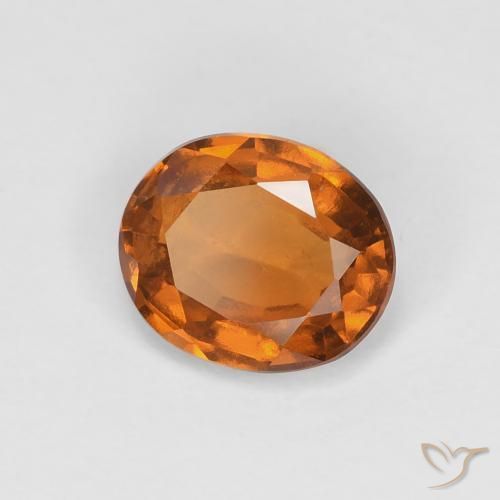 granada hessonita Laranja Profundo Natural 1.32ct, oval, VVS-VS