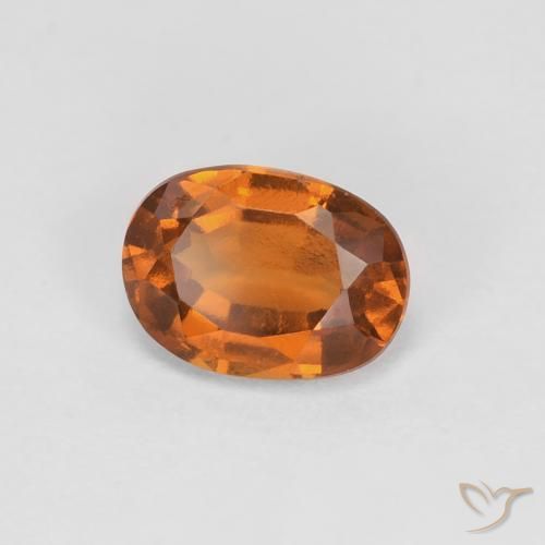 granada hessonita Laranja Profundo Natural 1.27ct, oval, VVS-VS