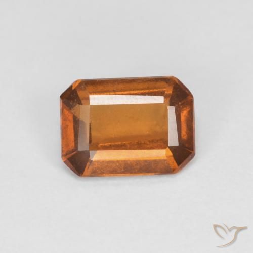 0.99ct Natural Laranja Profundo granada hessonita, Corte Esmeralda, VS