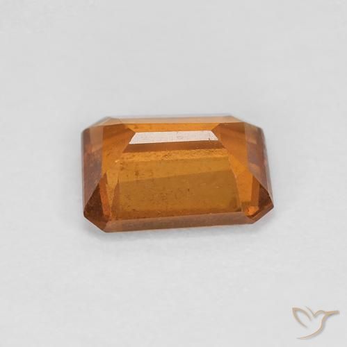 granada hessonita Laranja Profundo Natural 1.10ct, Corte Octógono / Esmeralda, VS