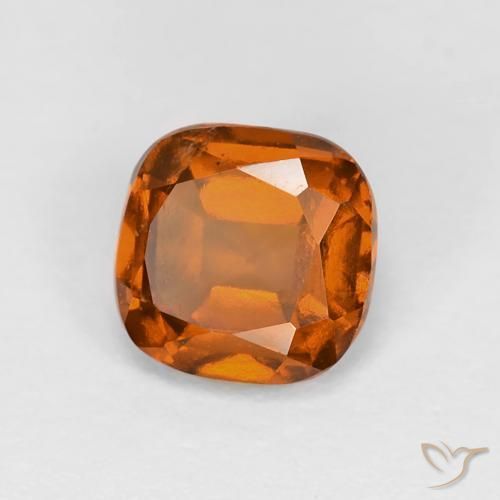 granada hessonita Laranja Profundo Natural 1.17ct, Almofada, VS