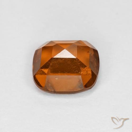 granada hessonita Laranja Profundo Natural 1.17ct, Almofada, VS