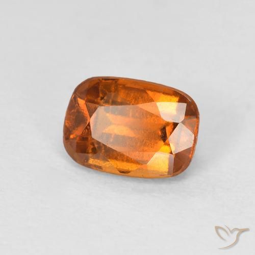 granada hessonita Laranja Médio Natural 1.28ct, Almofada, VS