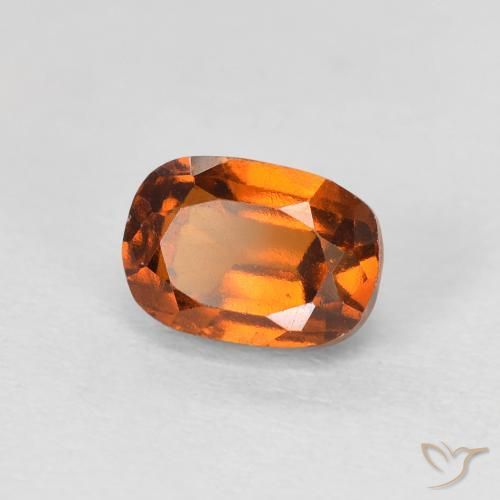 granada hessonita Laranja Profundo Natural 1.64ct, Almofada, VS