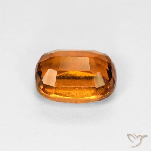 granada hessonita Laranja Profundo Natural 1.37ct, Almofada, VS