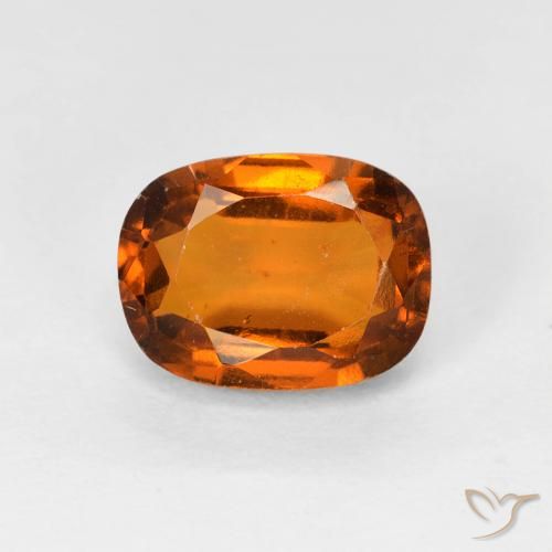 2.08ct Natural Laranja Profundo granada hessonita, Almofada, VS