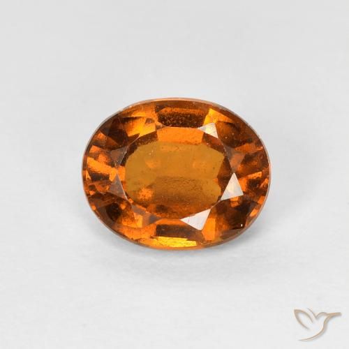 1.22ct Natural Laranja escuro granada hessonita, oval, VVS-VS