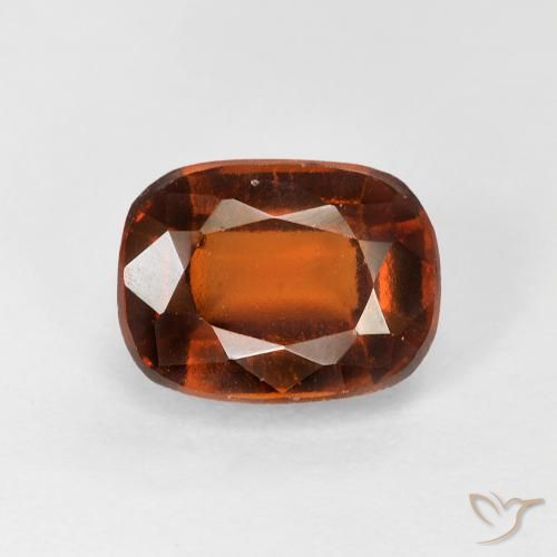 2.33ct Natural âmbar laranja granada hessonita, Almofada, VVS-VS