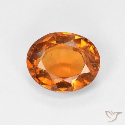 1.53ct Natural Laranja amarelado granada hessonita, oval, VS-SI