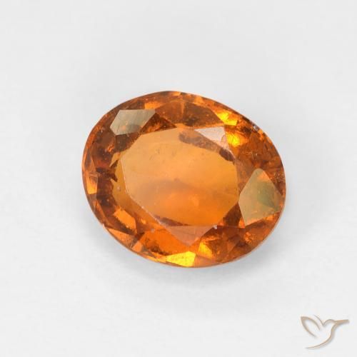 granada hessonita Laranja amarelado Natural 1.53ct, oval, VS-SI