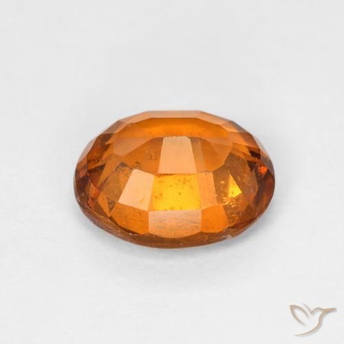 granada hessonita Laranja amarelado Natural 1.53ct, oval, VS-SI