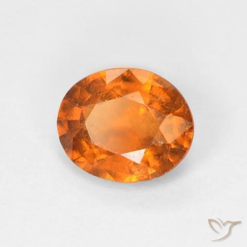 granada hessonita Laranja amarelado Natural 1.28ct, oval, VS-SI