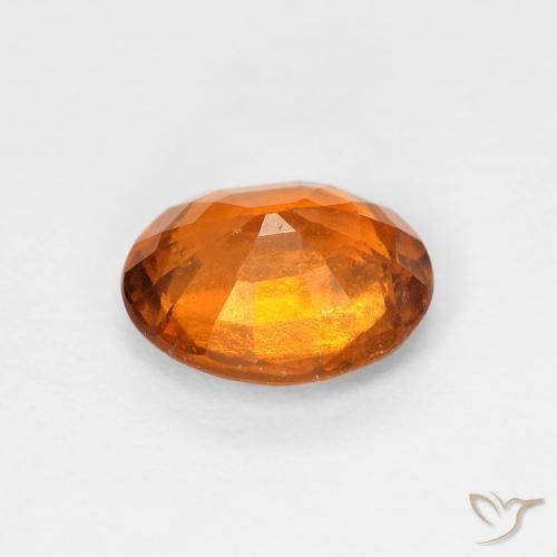 granada hessonita Laranja amarelado Natural 1.28ct, oval, VS-SI