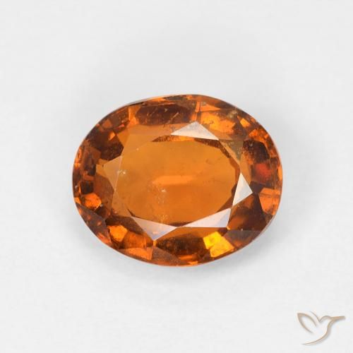 1.45ct Natural Laranja Profundo granada hessonita, oval, VS-SI