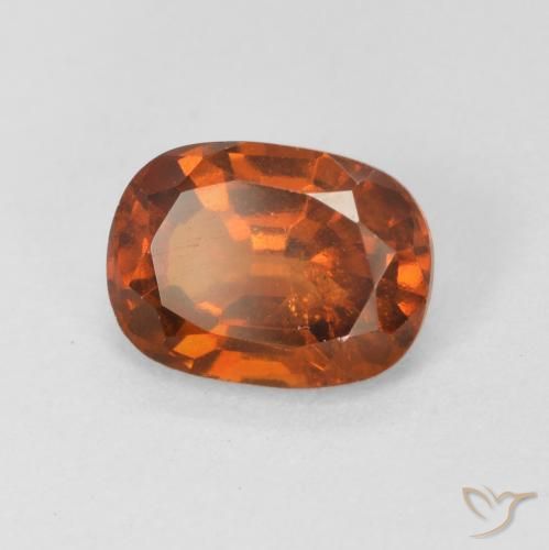1.64ct Natural laranja avermelhado granada hessonita, oval, VS-SI