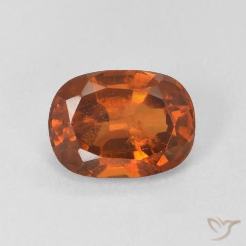 granada hessonita laranja avermelhado Natural 1.64ct, oval, VS-SI