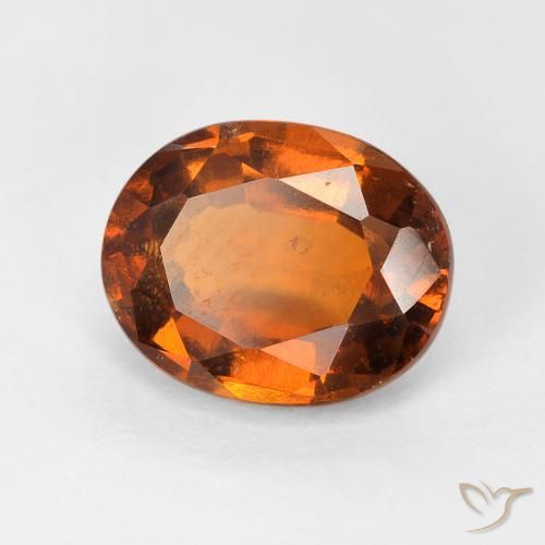 granada hessonita Medium Dark-Orange Natural 2.41ct, oval, VS