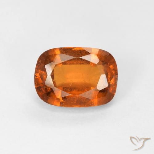 1.34ct Natural Laranja Profundo granada hessonita, Almofada, VS-SI