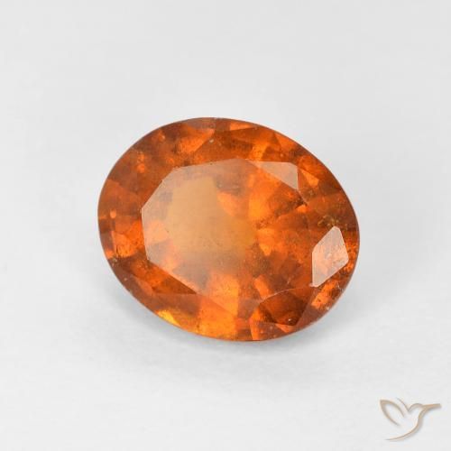 granada hessonita Medium Dark-Orange Natural 1.56ct, oval, VS-SI