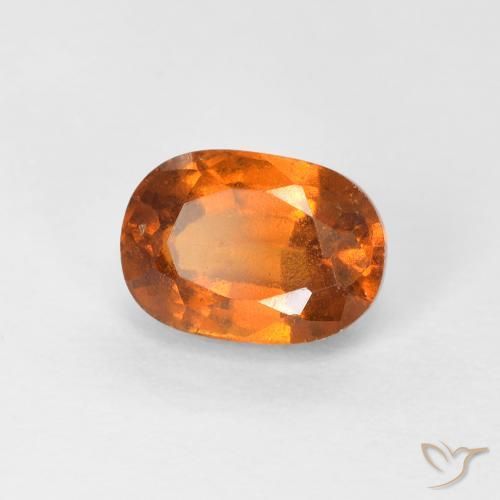 granada hessonita Medium Dark-Orange Natural 1.32ct, oval, VS