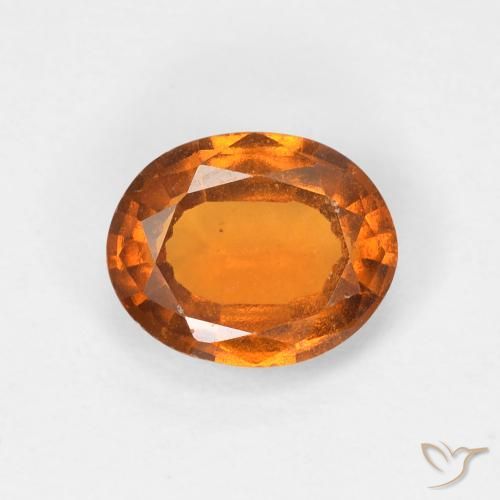 1.41ct Natural Laranja Profundo granada hessonita, oval, VVS-VS