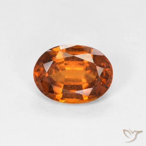 1.19ct Natural Laranja terroso granada hessonita, oval, VVS-VS